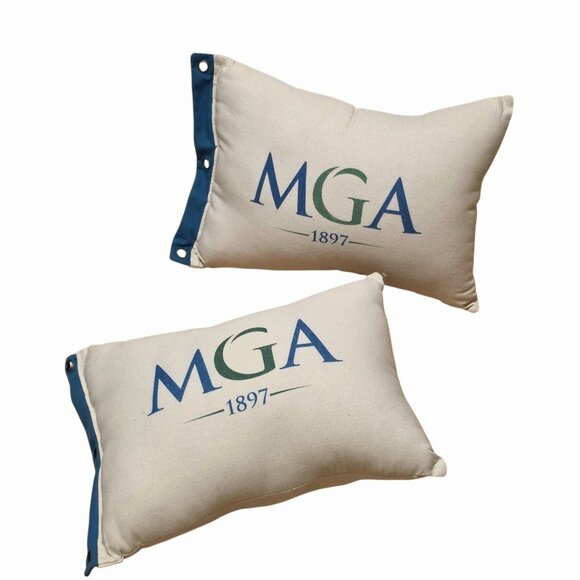 Metropolitan Golf Association (MGA 1897) Set of 2 Throw Cream Pillow 16